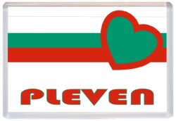 Pleven - Love Bulgaria/Bulgarian Towns & Cities Flag - Jumbo Fridge Magnet Souvenir Gift Present
