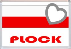 Plock - Love Poland/Polish Towns & Cities Flag - Jumbo Fridge Magnet Souvenir Gift Present