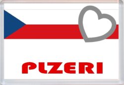 Pilzeri - Love Czech Republic Towns & Cities Flag - Jumbo Fridge Magnet Souvenir Gift Present