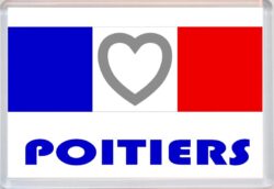 Poitiers - Love France/French Towns & Cities Flag - Jumbo Fridge Magnet Souvenir Gift Present
