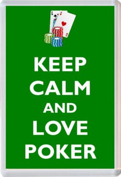 Keep Calm and Love Poker - Jumbo Fridge Magnet Souvenir Gift Present