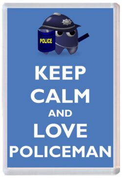 Keep Calm and Love Policeman - Jumbo Fridge Magnet Souvenir Gift Present