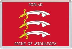 Poplar - Pride of Middlesex County Flag - Jumbo Fridge Magnet Souvenir Gift