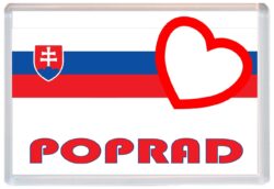 Poprad - Love Slovakia/Slovakian Towns & Cities Flag - Jumbo Fridge Magnet Souvenir Gift Present