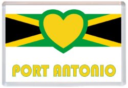 Port Antonio - Love Jamaica/Jamaican Towns & Cities Flag - Jumbo Fridge Magnet Souvenir Gift Present