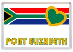 Port Elizabeth - Love South Africa/African Towns & Cities Flag - Jumbo Fridge Magnet Souvenir Gift Present