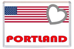 Portland - Love USA/United States of America Towns & Cities Flag - Jumbo Fridge Magnet Souvenir Gift