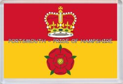 Portsmouth - Pride of Hampshire County Flag - Jumbo Fridge Magnet Souvenir Gift Present