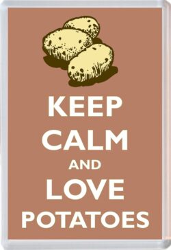 I Love Potatoes - Double Sided Large Keyring Key Fob Chain Ring Name Tag Gift Present Souvenir