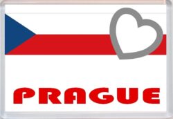 Prague - Love Czech Republic Towns & Cities Flag - Jumbo Fridge Magnet Souvenir Gift Present