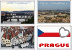 Prague - Czech Republic - 4 PACK - Jumbo Fridge Magnet Souvenir Gift Present
