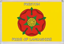 Preston - Pride of Lancashire County Flag - Jumbo Fridge Magnet Souvenir Gift Present
