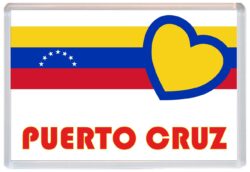 Puerto Cruz - Love Venezuela Towns & Cities Flag - Jumbo Fridge Magnet Souvenir Gift Present