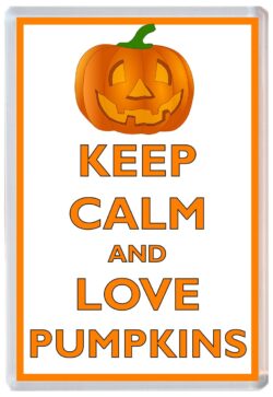 Keep Calm and Love Pumpkins - Jumbo Fridge Magnet Souvenir Gift Present