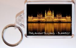 Budapest - Parliament Building - Hungary ? Double Sided Large Keyring Key Fob Chain Ring Gift Present Souvenir