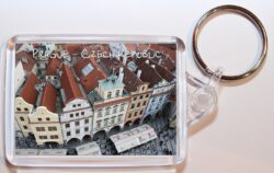 Prague - Czech Republic ? Double Sided Large Keyring Key Fob Chain Ring Gift Present Souvenir (b)
