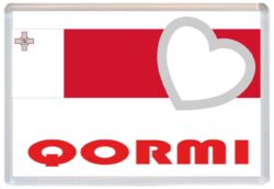 Qormi - Love Malta/Maltese Towns & Cities Flag - Jumbo Fridge Magnet Souvenir Gift Present