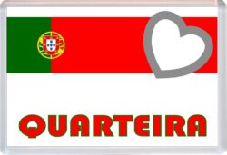 Quarteira - Love Portugal/Portuguese Towns & Cities Flag - Jumbo Fridge Magnet Souvenir Gift Present