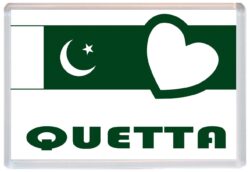 Quetta - Love Pakistan/Pakistani Towns & Cities Flag - Jumbo Fridge Magnet Souvenir Gift Present