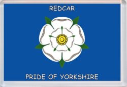 Redcar - Pride of Yorkshire County Flag - Jumbo Fridge Magnet Souvenir Gift Present