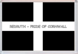 Redruth - Pride of Cornwall County Flag - Jumbo Fridge Magnet Souvenir Gift Present
