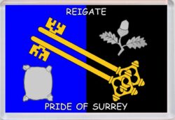 Reigate - Pride of Surrey County Flag - Jumbo Fridge Magnet Souvenir Gift