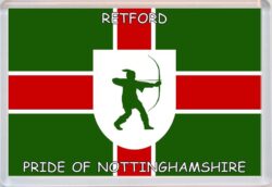 Retford - Pride of Nottinghamshire County Flag - Jumbo Fridge Magnet Souvenir Gift