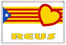 Reus - Love Catalonia Towns & Cities Flag - Jumbo Fridge Magnet Souvenir Gift Present
