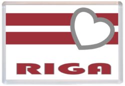 Riga - Love Latvia/Latvian Towns & Cities Flag - Jumbo Fridge Magnet Souvenir Gift Present