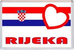 Rijeka - Love Croatia/Croatian Towns & Cities Flag - Jumbo Fridge Magnet Souvenir Gift Present