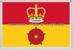 Ringwood - Pride of Hampshire County Flag - Jumbo Fridge Magnet Souvenir Gift Present