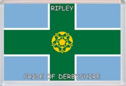 Ripley - Pride of Derbyshire County Flag - Jumbo Fridge Magnet Souvenir Gift Present