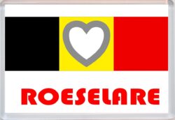 Roeselare - Love Belgium/Belgian Towns & Cities Flag - Jumbo Fridge Magnet Souvenir Gift Present