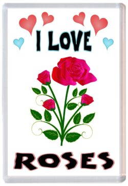 I Love Roses - Jumbo Fridge Magnet Souvenir Gift Present