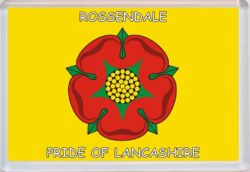 Rossendale - Pride of Lancashire County Flag - Jumbo Fridge Magnet Souvenir Gift Present
