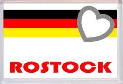 Rostock - Love Germany/German Towns & Cities Flag - Jumbo Fridge Magnet Souvenir Gift Present