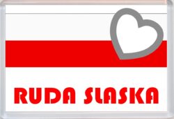 Ruda Slaska - Love Poland/Polish Towns & Cities Flag - Jumbo Fridge Magnet Souvenir Gift Present