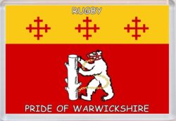 Rugby - Pride of Suffolk County Warwickshire - Jumbo Fridge Magnet Souvenir Gift