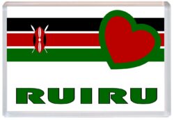 Ruiru - Love Kenya/Kenyan Towns & Cities Flag - Jumbo Fridge Magnet Souvenir Gift