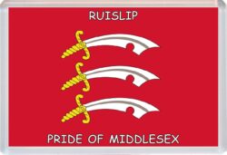 Ruislip - Pride of Middlesex County Flag - Jumbo Fridge Magnet Souvenir Gift