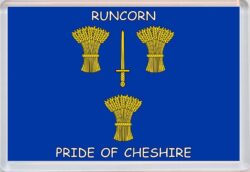Runcorn - Pride of Cheshire County Flag - Jumbo Fridge Magnet Souvenir Gift Present