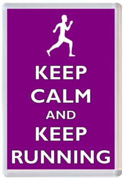 Keep Calm and Keep Running - Jumbo Fridge Magnet Souvenir Gift Present