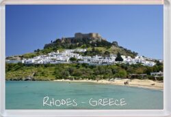 Rhodes - Greece - Jumbo Fridge Magnet Souvenir Gift Present Beach
