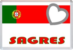 Sagres - Love Portugal/Portuguese Towns & Cities Flag - Jumbo Fridge Magnet Souvenir Gift Present