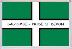 Salcombe - Pride of Devon County Flag - Jumbo Fridge Magnet Souvenir Gift Present
