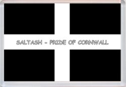 Saltash - Pride of Cornwall County Flag - Jumbo Fridge Magnet Souvenir Gift Present