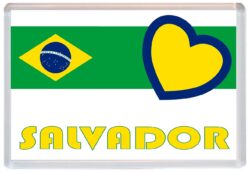 Salvador - Love Brazil/Brazilian Towns & Cities Flag - Jumbo Fridge Magnet Souvenir Gift Present