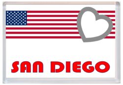 San Diego - Love USA/United States of America Towns & Cities Flag - Jumbo Fridge Magnet Souvenir Gift