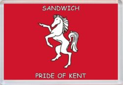 Sandwich - Pride of Kent County Flag - Jumbo Fridge Magnet Souvenir Gift Present