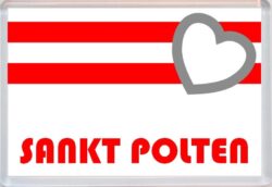 Sankt Polten - Love Austria/Austrian Towns & Cities Flag - Jumbo Fridge Magnet Souvenir Gift Present